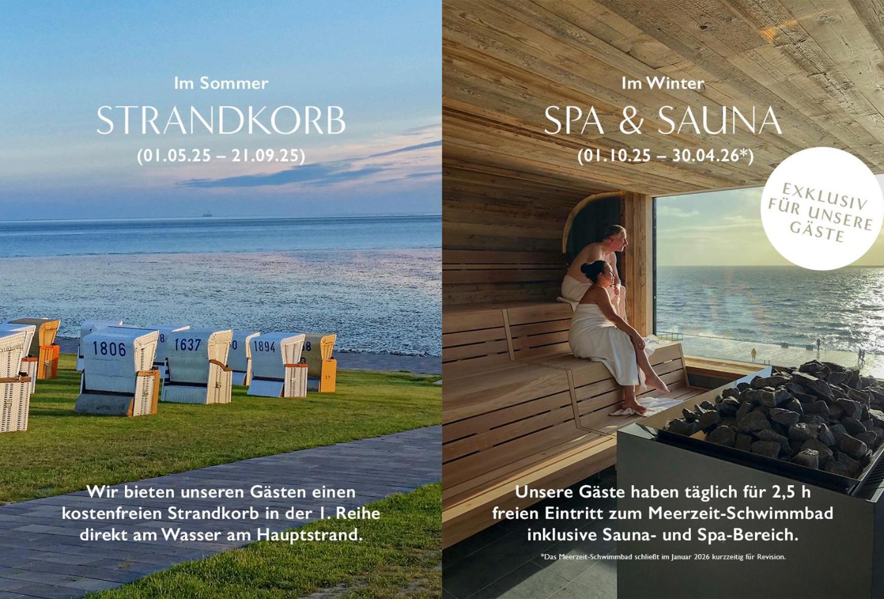 Seaside Rooms - Design-Apartment Mit Balkon & Parkplatz - Inklusive Strandkorb Direkt Am Wasser Und Spa & Sauna Saisonal Büsum Buitenkant foto